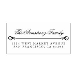 Carimbo De Borracha Endereço de devolução do Nome Personalizado da Fam