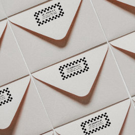 Carimbo De Borracha Endereço de devolução do quadro de verificação