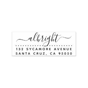 Carimbo De Borracha Endereço de devolução do Sobrenome da família de s