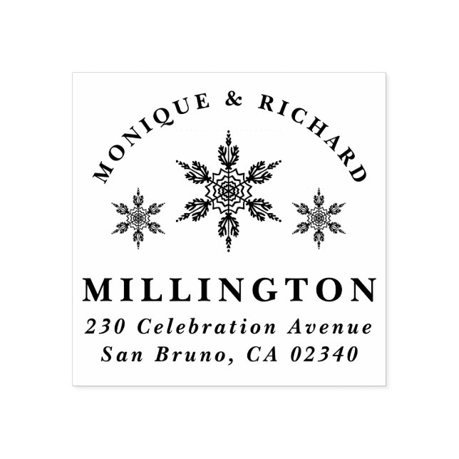 Carimbo De Borracha Endereço de devolução dos nomes dos Casais do Floc (Impressão)