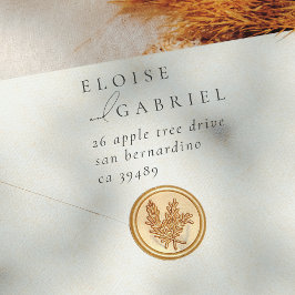 Carimbo De Borracha Endereço de Devolução Mínima de Casamento Simples 