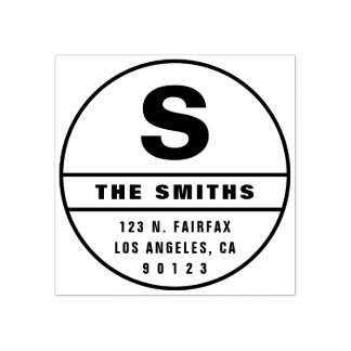 Carimbo De Borracha Endereço de Devolução Moderno Simples