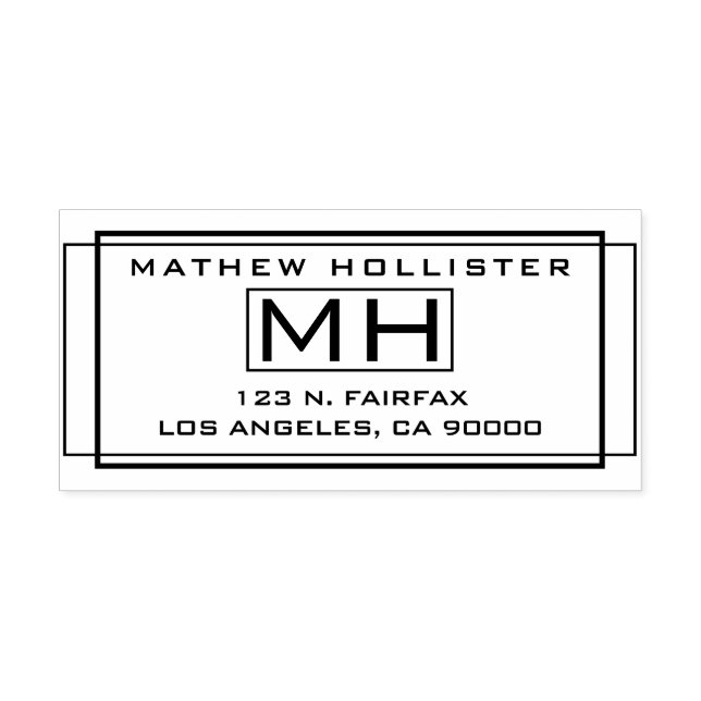 Carimbo De Borracha Endereço de devolução na moda (Impressão)