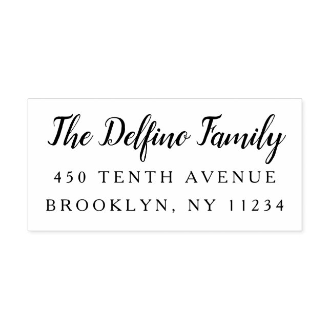 Carimbo De Borracha Endereço de devolução personalizada de madeira da  (Impressão)