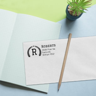 Carimbo De Borracha Endereço de devolução personalizada do Elegante La