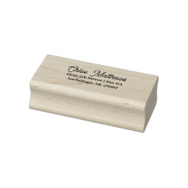 Carimbo De Borracha Endereço de Devolução Personalizado Elegante em Ma
