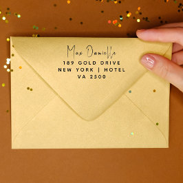 Carimbo De Borracha Endereço de devolução profissional moderno e simpl