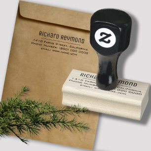 Carimbo De Borracha Endereço de devolução simples