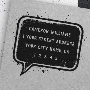 Carimbo De Borracha Endereço de retorno da bolha de fala