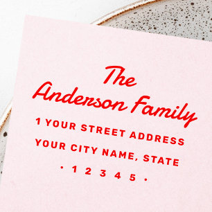 Carimbo De Borracha Endereço de retorno da tipografia retrô em negrito