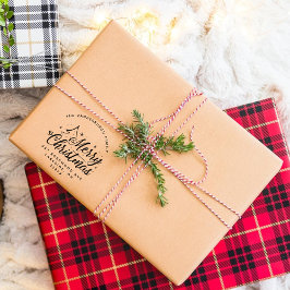 Carimbo De Borracha Endereço de Retorno de Natal Personalizado da Cali