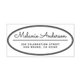 Carimbo De Borracha Endereço de Retorno do Nome do Script de Cubo de Q