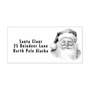 Carimbo De Borracha Endereço de Retorno do Papai Noel Polo Norte
