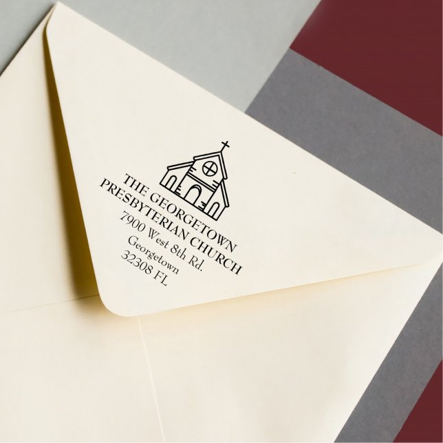 Carimbo De Borracha Endereço de Retorno Elegante Personalizado da Igre (Criador carregado)