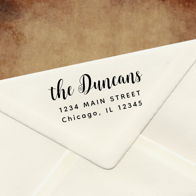 Carimbo De Borracha Endereço de retorno mínimo moderno (Criador carregado)