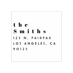 Carimbo De Borracha Endereço de retorno mínimo simples