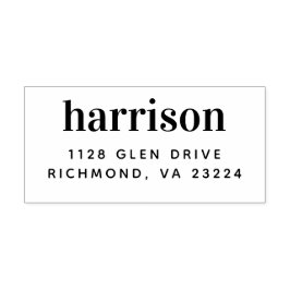 Carimbo De Borracha Endereço de Retorno Moderno Mínimo Personalizado