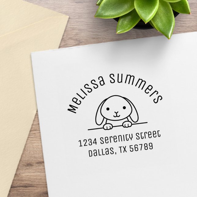 Carimbo De Borracha Endereço do Arco Coelho Coelho Bonito (Criador carregado)