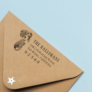 Carimbo De Borracha Endereço do remetente feito sob encomenda do nome