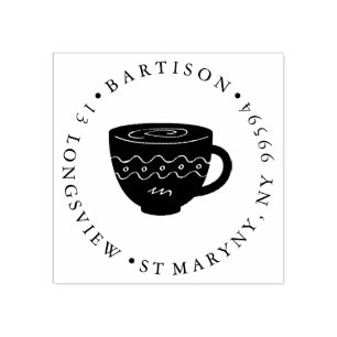 CARIMBO DE BORRACHA ENDEREÇO DO REMETENTE REDONDO DO TEACUP