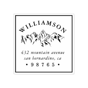 Carimbo De Borracha Endereço do remetente rústico do esboço da