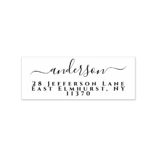 Carimbo De Borracha Endereço do remetente simples da escrita