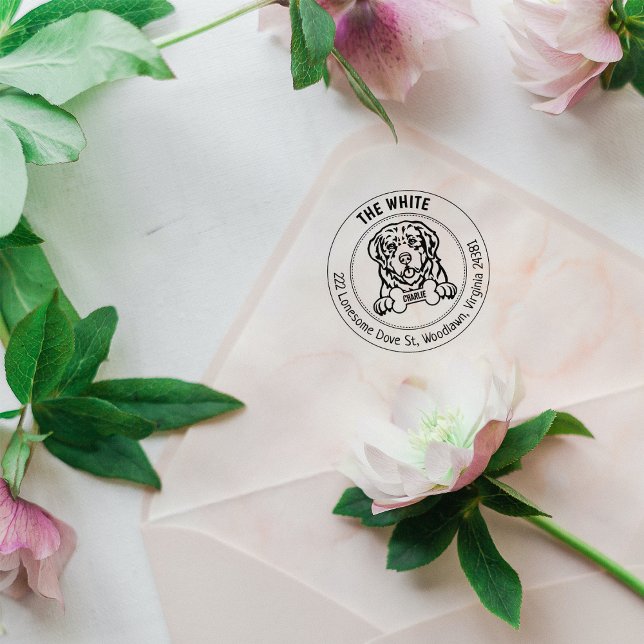 Carimbo De Borracha Endereço para devolução de cães nas montanhas do P (Criador carregado)