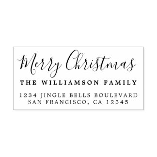 Carimbo De Borracha Endereço para devolução de Natal feliz