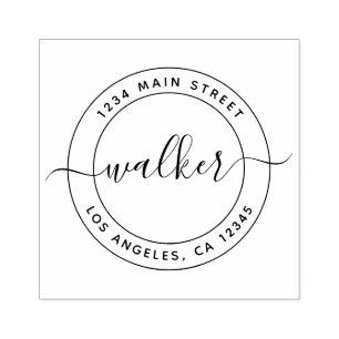 Carimbo De Borracha Endereço personalizado de devolução