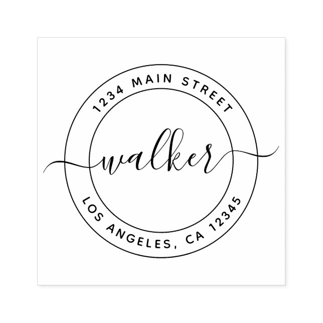 Carimbo De Borracha Endereço personalizado de devolução (Impressão)