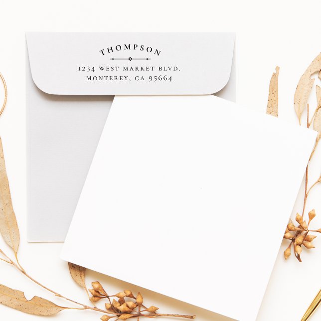 Carimbo De Borracha Endereço Personalizado de Devolução da Família Clá (Criador carregado)