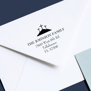 Carimbo De Borracha Endereços de Regresso à Família Religiosa Simples