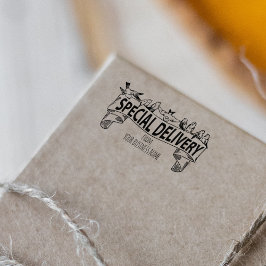 Carimbo De Borracha Entrega Especial do Pacote Comercial Personalizado