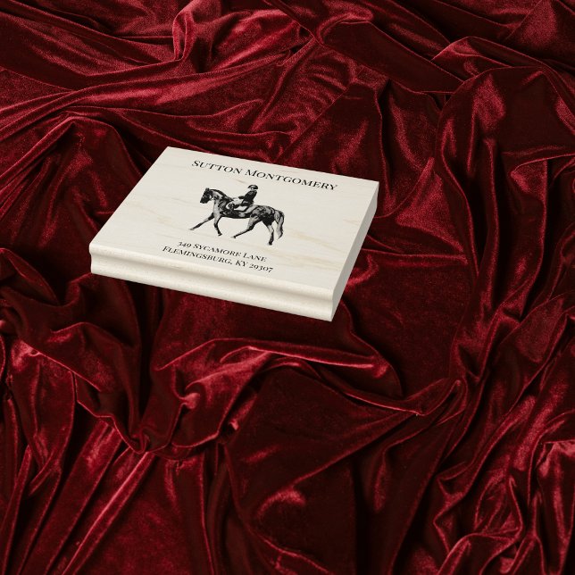 Carimbo De Borracha Equestrian Horse Jockey (Criador carregado)