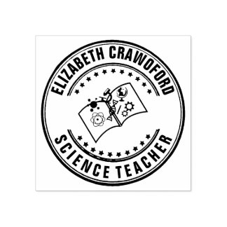 Carimbo De Borracha Escola De Ciência Ou Professora Universitária