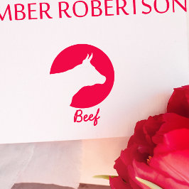 Carimbo De Borracha Escolha de refeição para convidados de carne de bo