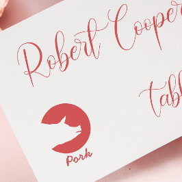 Carimbo De Borracha Escolha de refeição para convidados de porcos mini