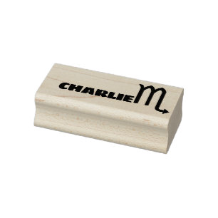 Carimbo De Borracha Escorpião Zodíaco Sinal Legal Nome Personalizado T