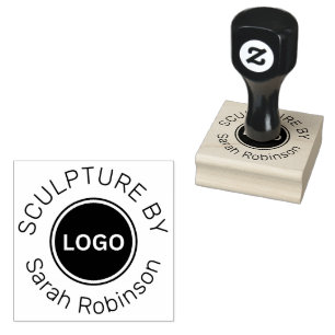 Carimbo De Borracha Escultura por meio do Nome e Logotipo do Artista P
