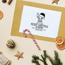 Carimbo De Borracha Esfinge de Gato Bonito Endereço de Devolução de Ga