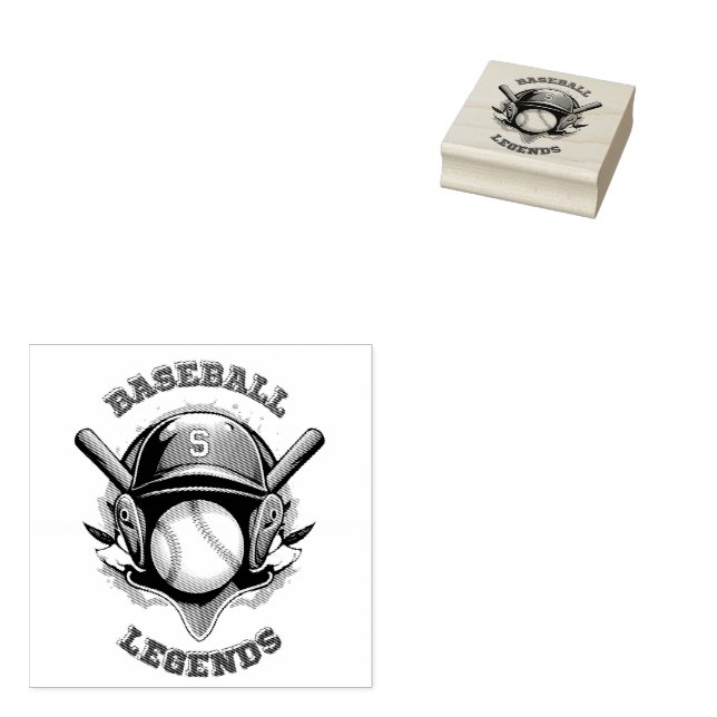 Carimbo De Borracha Espírito All-Star: Esporte Clássico do Baseball Es (Carimbado)