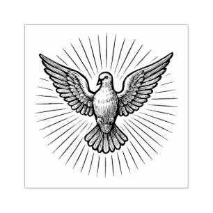 Carimbo De Borracha Espírito Santo Dove Raios Católicos