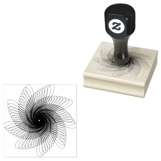 Carimbo De Borracha Espirografar Ornament Decorativo (Carimbado)