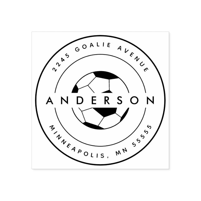 Carimbo De Borracha Esportes de Nomes Personalizados de Futebol (Impressão)