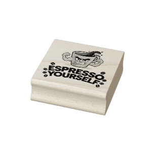 Carimbo De Borracha Espresso - Engraçado Design de café
