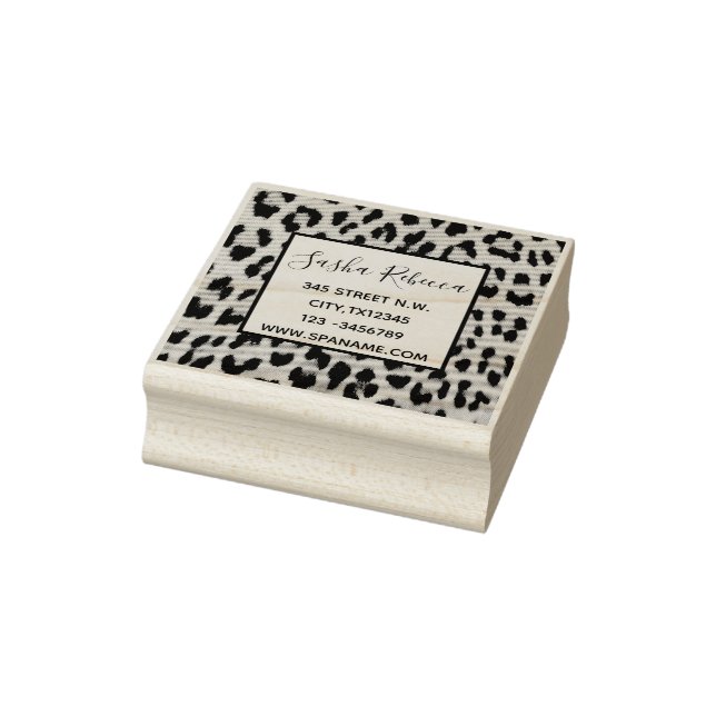 Carimbo De Borracha estampagem de leopardo-do-safari selvagem feminino (Carimbo)