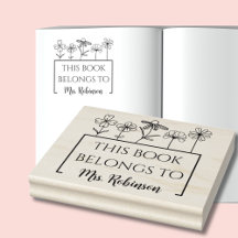 Este Livro Pertence A Etiqueta De Livro Wildflower