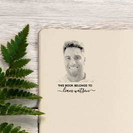 Carimbo De Borracha Este livro pertence à foto personalizada