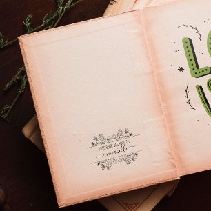 Carimbo De Borracha Este Livro Pertence A Monograma