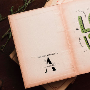 Carimbo De Borracha Este Livro Pertence A Monograma